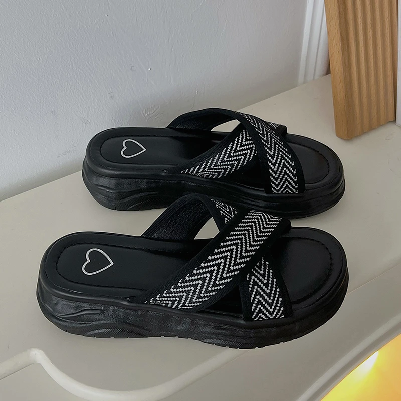 

Туфли женские на толстой подошве, босоножки из гофрированного материала, уличная пляжная обувь для дома и ванной, Размеры 35-40