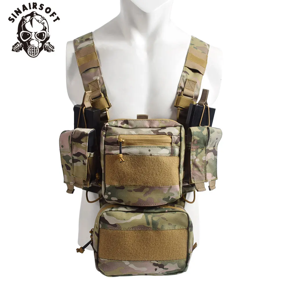 

500D Nylon Tactical MOLLE Chest Rig Men Airsoft Hunting Multifunctional Combat Vest Military Gear Magazine Pouch Multicam