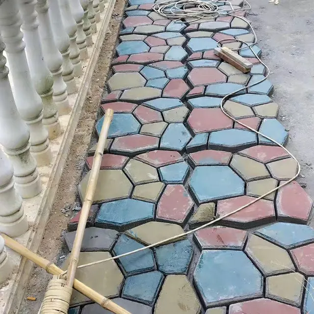 Diy Path -Maker Caver Megség Kő Tégla Beton Penész Cement Walk Kerti Út Burkoló Burkolat Újrafelhasználható Terasz Penészek Paviment - Image 4