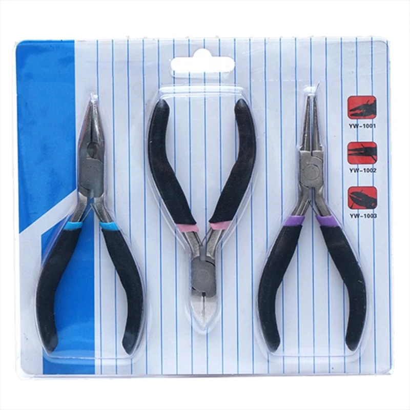 

3pcs Jewelry Pliers Set Jewelry Crafting Tool for Beading Bracelet Making Plier 517F