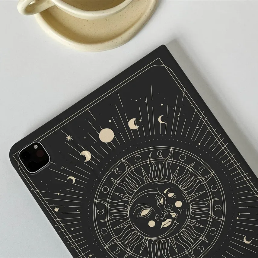 Capa para Ipad Eclipse Solar Extravagante com Suporte de Caneta Capa para Apple Air 10.9 Ipad Pro 2023 Ipad 10.2 11 12.9in Mini 2023 - Imagem 5