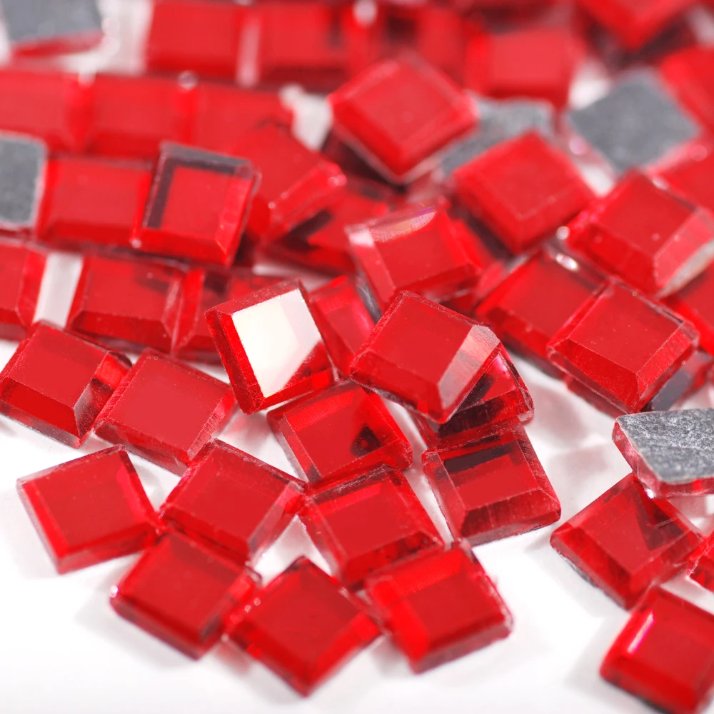 Colorful Mirror Square 4x4mm Super Bright Glass Crystals Hot fix Rhinestones Strass Hotfix Iron Use On Fabric Garment DIY 200pcs hot fix rhinestones glass crystals glass rhinestones rhinestone crystals crystal rhinestones