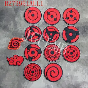 Patch Bordado Anime Naruto Desenho Nuvem Akatsuki Des4