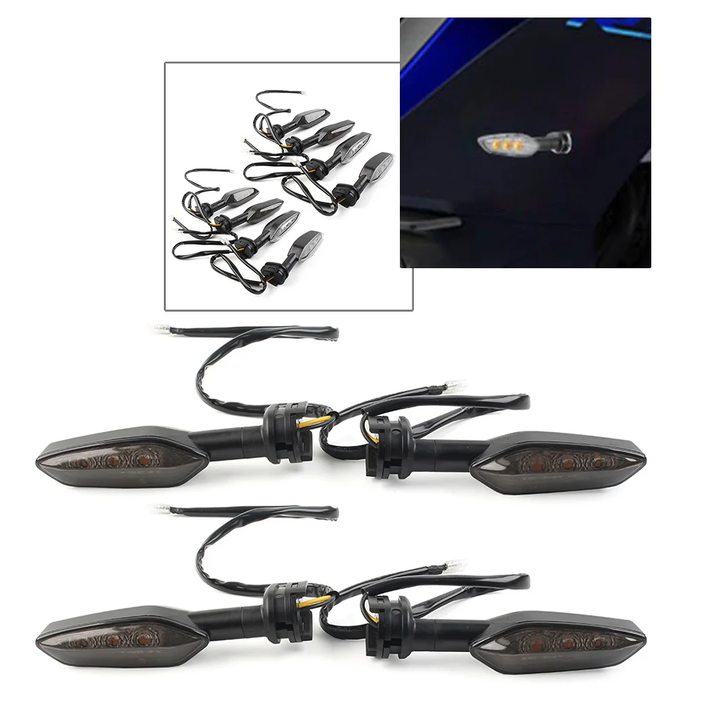 

2 Pair Motorcycle LED Turn Signal Light Flasher Indicator For YAMAHA FZ 16 250 FZS 150 FZ1 FZ8 Tenere 700 XSR Tracer 900/GT