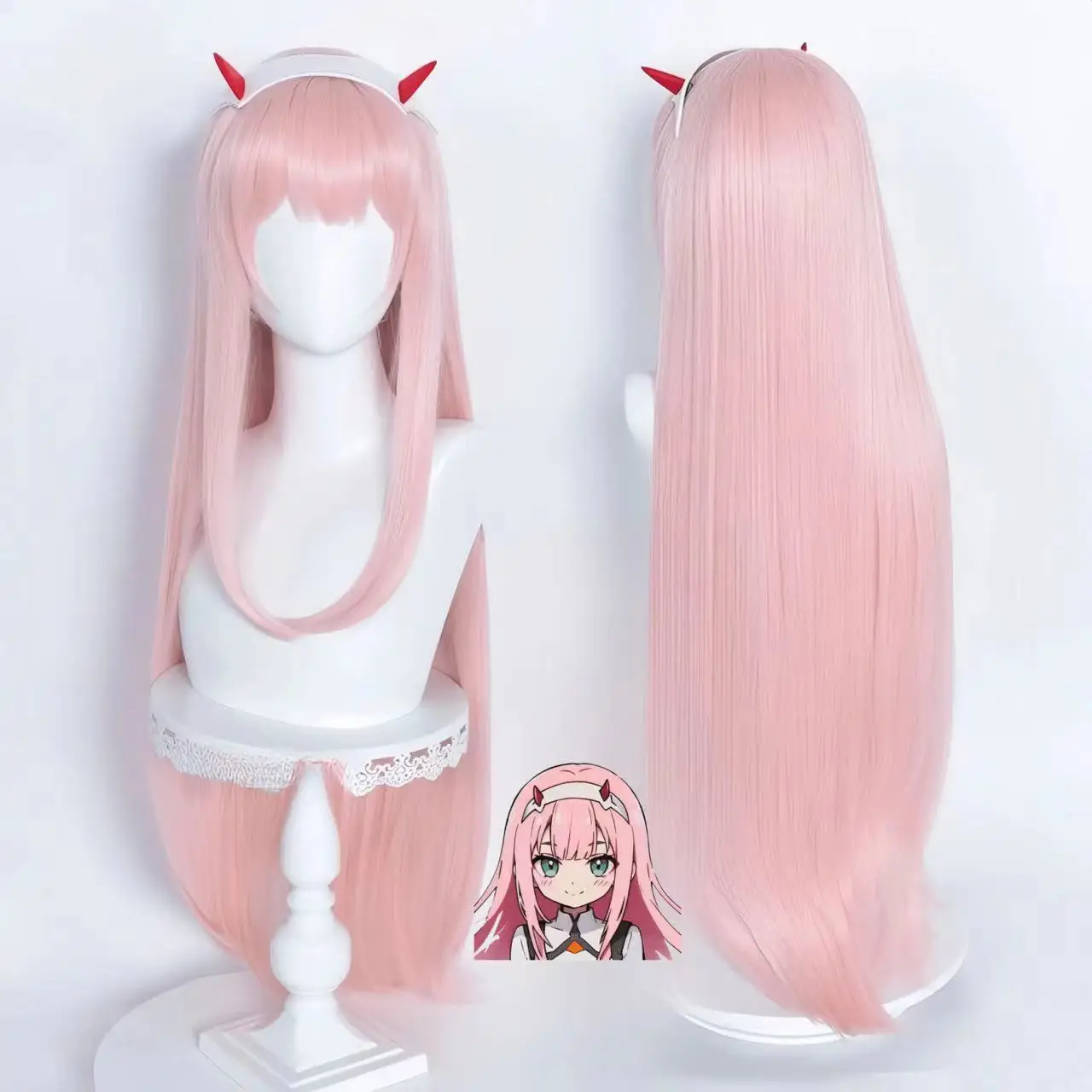 

Anime DARLING DARLING in the FRANXX Zero Two Cosplay Costume Women Cosplay Headband Wig Accessories