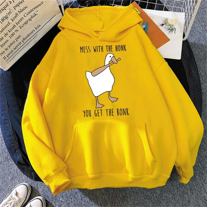 thumbnail image 1 of Sudadera con capucha de pato de béisbol de la paz, jersey de ganso kawaii, sudadera divertida para hombres, sudadera con capucha de gran tamaño para adolescentes, camisetas Kpop, sudadera con capucha, 1 of 5