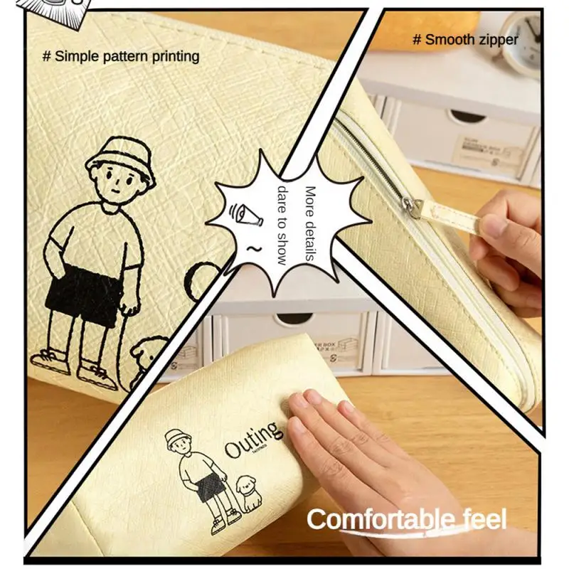 Dupont Paper And Pencil Bag High Capacity Minority Stationery Box Tacotaco Canvas Student Supplies Taco Co-br Japanese Style