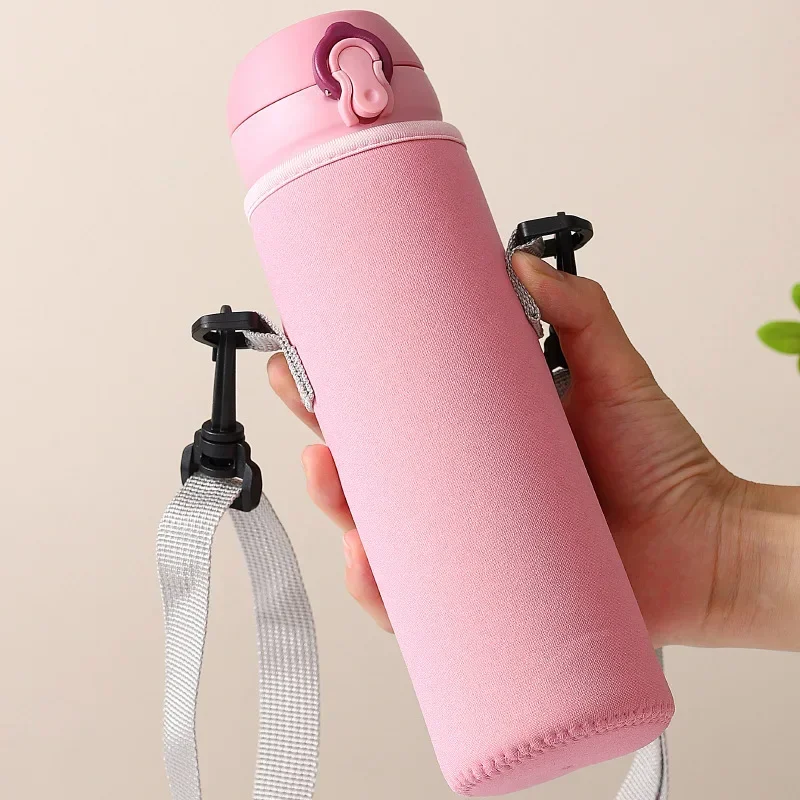 Borraccia Termica In Neoprene Con Tracolla Regolabile – Perfetta Per Palestra, Trekking E Scuola