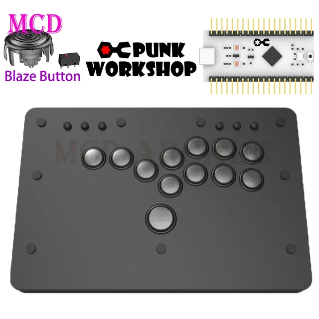 Punk Workshop Mini HitBox Controller With Brook Wingman FGC