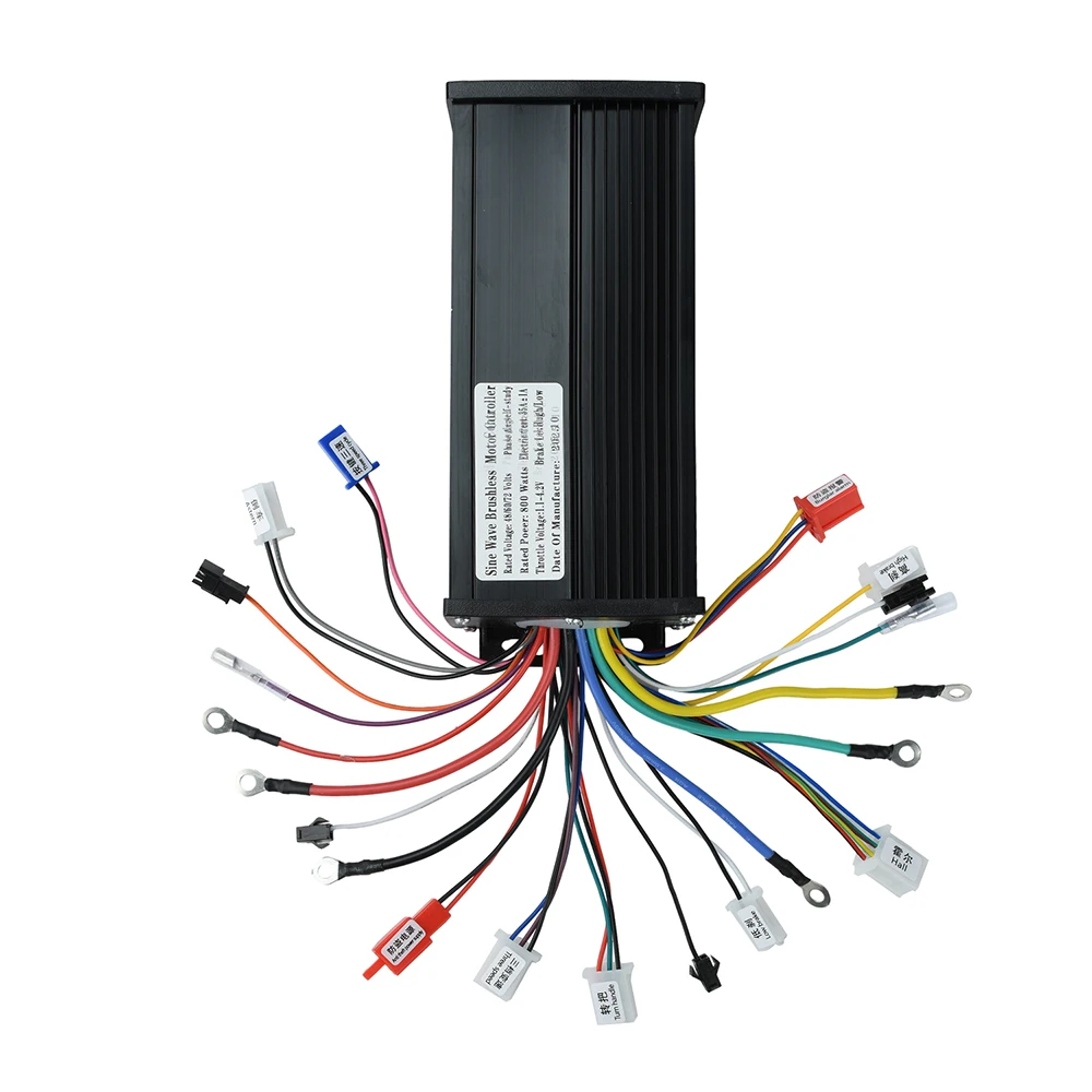 Controller per bici elettrica a onda sinusoidale da 800 W con ampia tensione 48 V 60 V 72 V Corrente 35 A e modalità di tripla velocità per scooter/motociclette elettriche - immagine 5