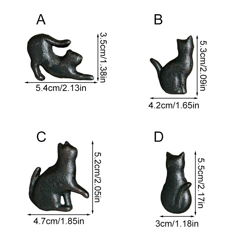 Description Picture 5 of item1Pcs Cat Shape Handle Iron Black Kitten Single Hole Pulls DIY Drawer Cabinet Wardrobe Knobs Home Furniture Handles Decoration
