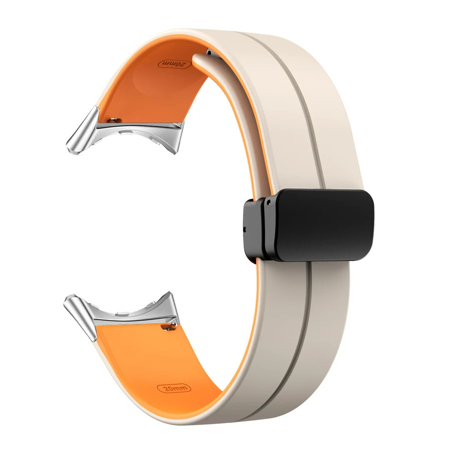 Silicone Magnetic Buckle Strap for Pixel Watch - Adjustable and Comfortable Replacement Wristband Bracelet