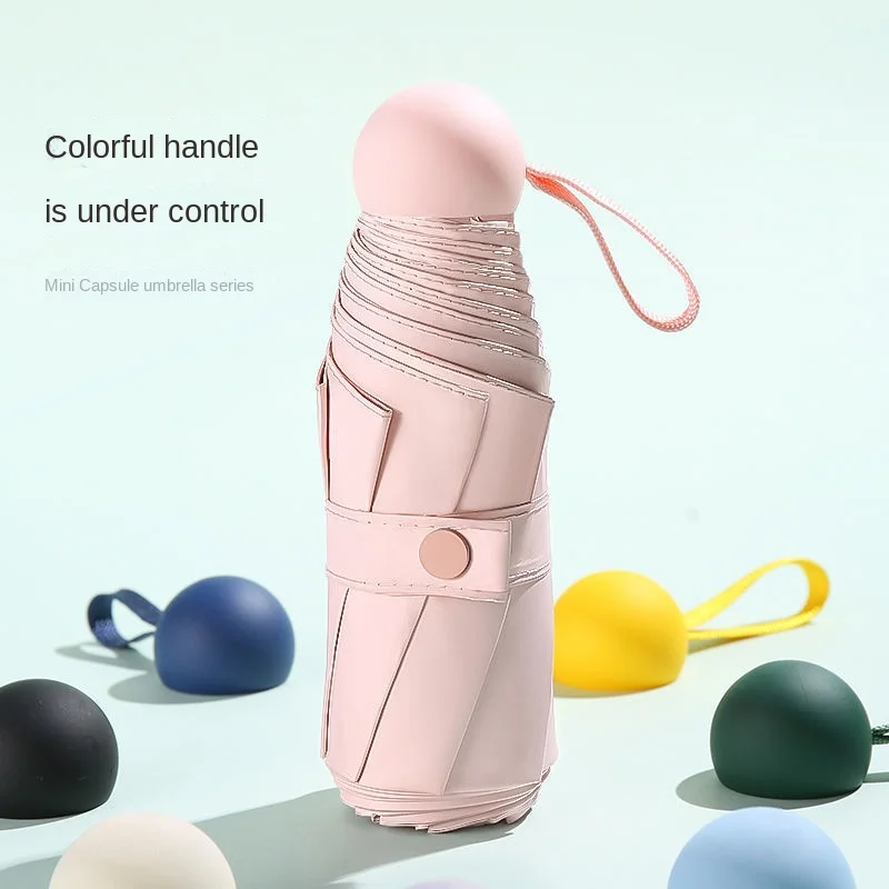 

Pocket Umbrella Mini Lightweight Rain Women Windproof Durable 5 Folding Sun Umbrellas Portable Sunscreen Female Parasol Umbrella