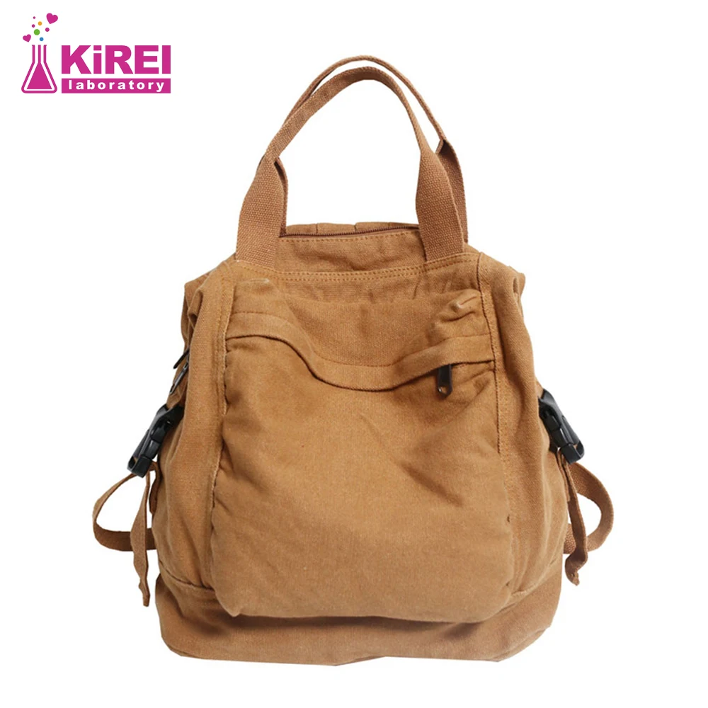 젊은 대학생용 대용량 컴퓨터 가방, 패션 캔버스 핸드백, 여행 보관용 여성 백팩 