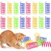 Cat Spring Toy , Cat Kittens Toys Plastic Coil Spiral Springs for Swatting, Biting, Hunting, and Active Healthy Play 1