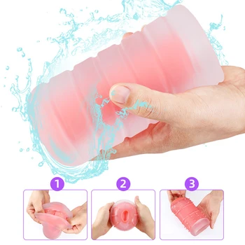 Masturbation Cup for Men 18+ Safe Soft Male Masturbator Sexy Products Sex Toys Pocket Pussy Realistic Vagina Adult Goods Shop 4
