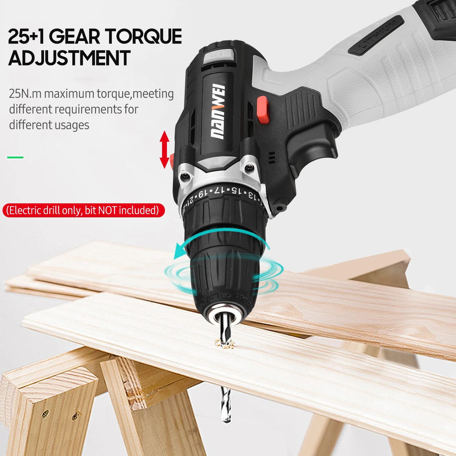 NANWEI Taladro Inalámbrico portátil, destornillador recargable, 16,8 V, Herramientas cargadas| | - AliExpress