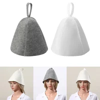 Anti Heat Sauna Hat Thicken Wool Felt Shower Cap Hair Turban Quickly Towel Drying Towel Hats Sauna Bathroom Accessories 1
