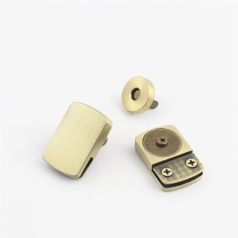 2 Chiusure Magnetiche A Scatto In Metallo – Fibbie Tonde Per Borse, Giacche E Pelle, Colore Bronzo Antico, Fai Da Te - 3