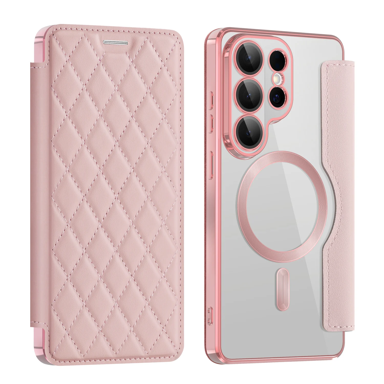 Deluxe Leather Flip Case with Card Holder Slots and Magnetic Closure