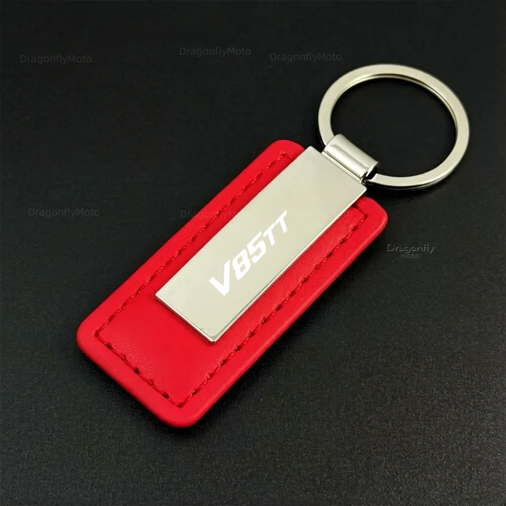CNC Engraved PU Leather Motorcycle Keychain
