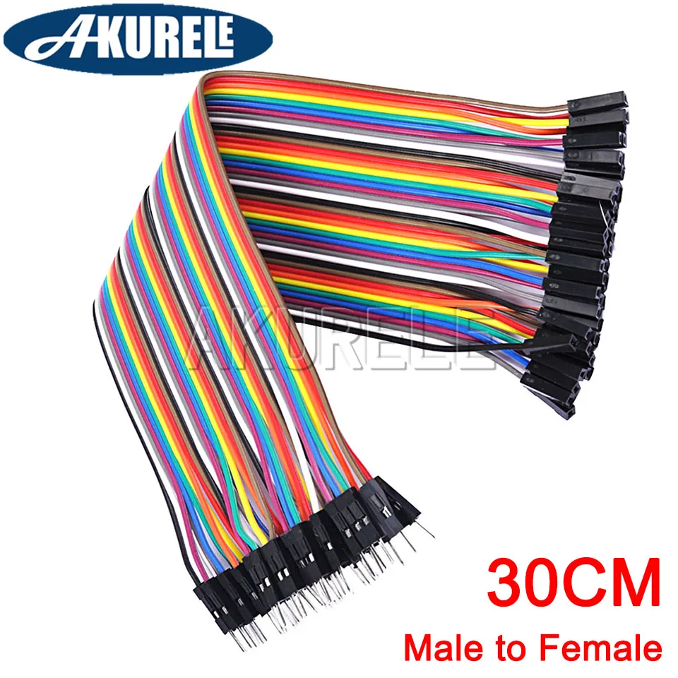 Фото Dupont Line 10 см/20 см/30 см, перемычка «штырь-гнездо-штырь», кабель Dupont для Arduino, соединительная линия, металлический провод, кабель №4