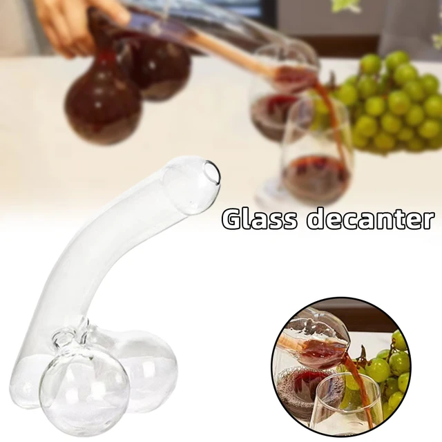 Funny Glass Wine Decanter 550ML Glass Alcohol Bottle Party Wine Accessories