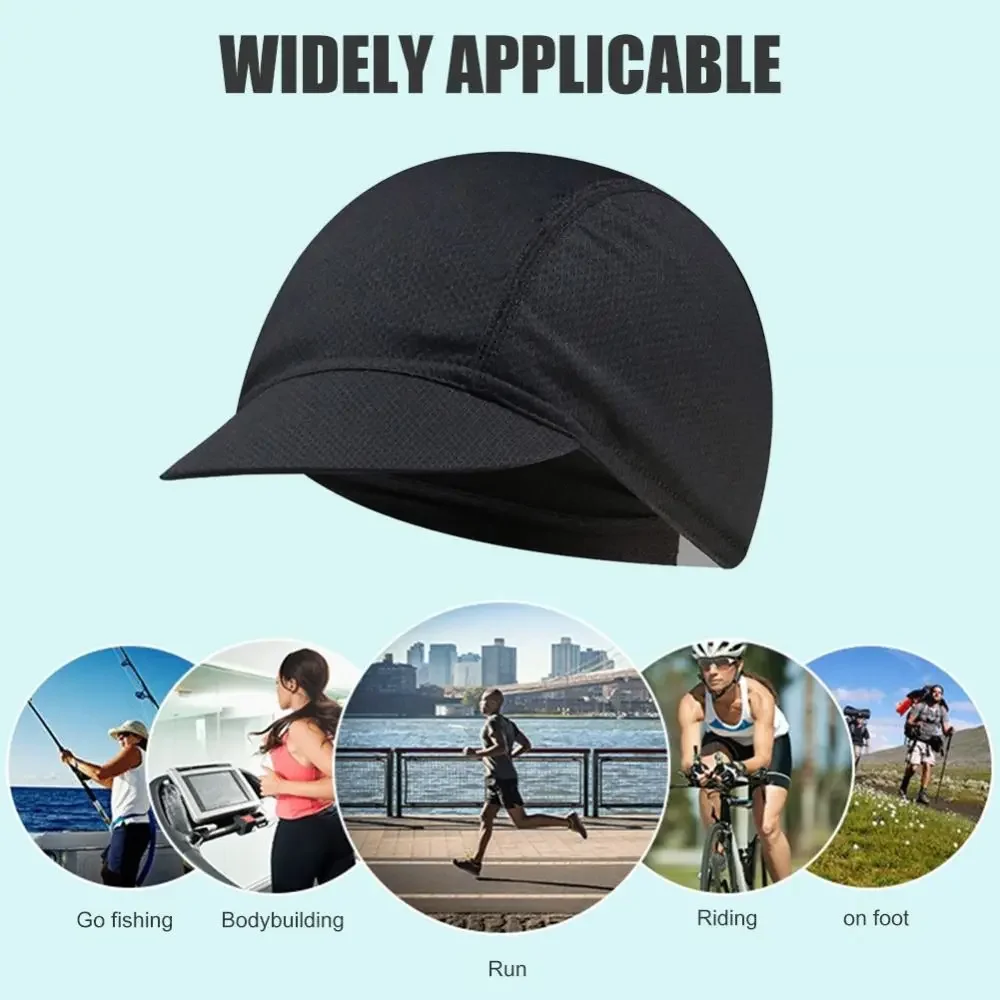 New Cycling Cap Bicycle Hat With Visor UV Protection Sun Block Headwear For Men Women Road Bike Head Caps Helmet Liner