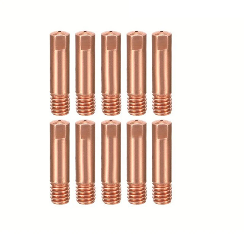 10pcs MB15 15AK Contact Tip Welding Nozzles M6 Welding Torch Power Nozzle Tip Consumables Guard Holder Welding Parts