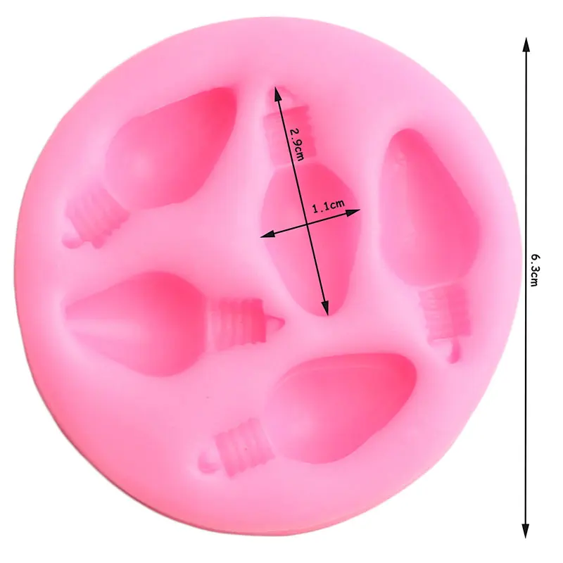 3D Light Bulb Silicone Mold – DIY Chocolate, Fondant, Candy, Cupcake, Resin, Soap, Poly... - SKU LBSM1142 - UGI Packaging