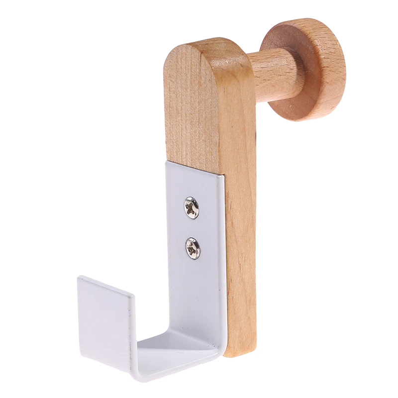 Kitchen Cabinet Hook Towels Clothes Coat Bathroom Accesories Storage Hanger Door Back Hanging Holder Iron Wooden Rack Organizer