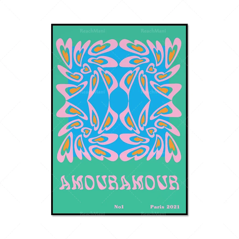 Limited edition Love Always, love, rhythm, aesthetic posters, 70s murals | Mid-century modern art decoration printing home poste