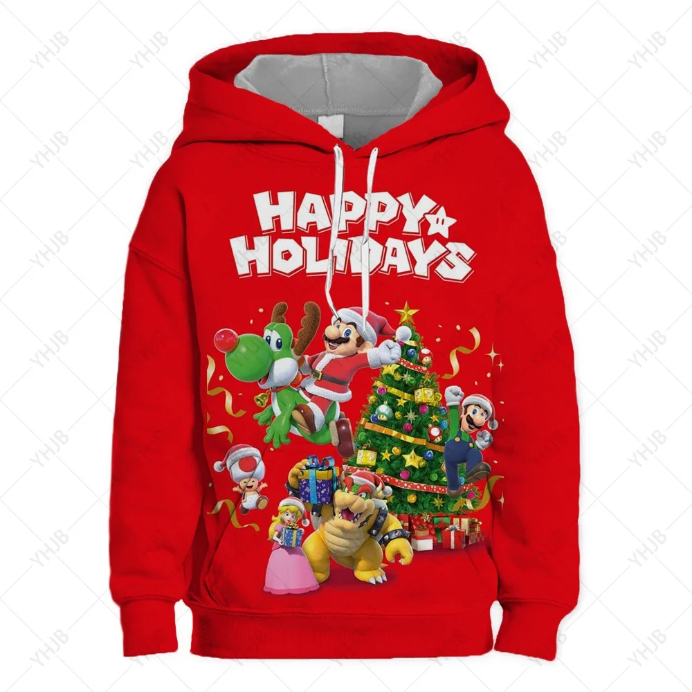 

Fashion Children Game Super Mario Sweatshirt Baby Boys Girls Cartoon Pullovers Kids Autumn Clothes Mario Bros Hoodies