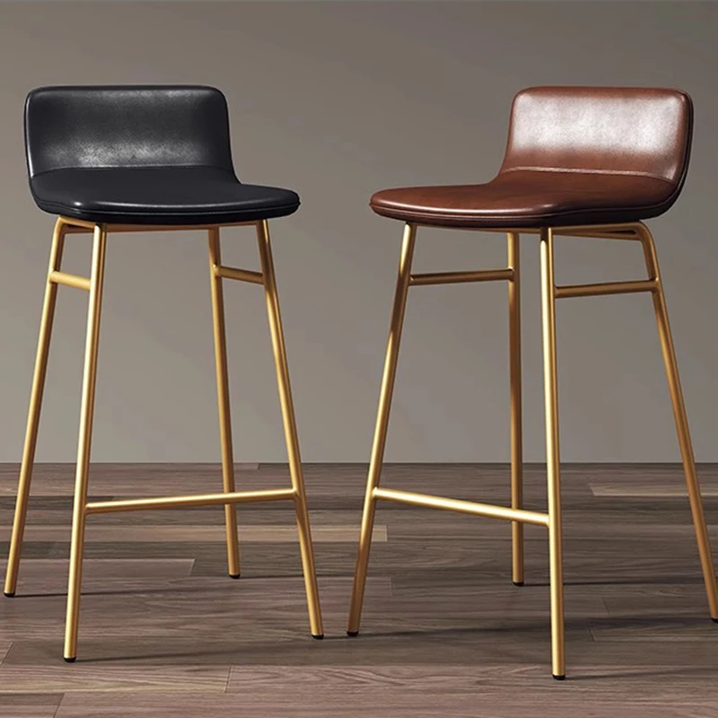 

Irish High Banks Bar Chairs Kitchen Salon Leather Iron Bar Chairs Metal Gamer Leather Tabouret Haut Pour Cuisine Pub Stools WZ
