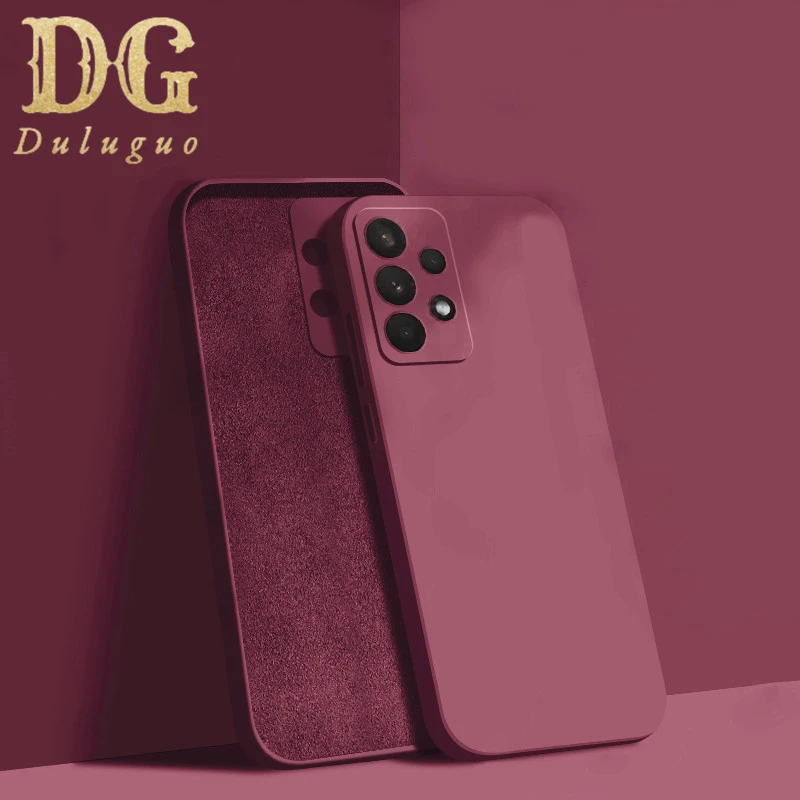 Custodia In Silicone Liquido Quadrata Originale Per Samsung Galaxy S21 S20 S22 Ultra Plus Fe A72 A71 A70 A52 A51 A50 A42 A32 4G 5G Cover