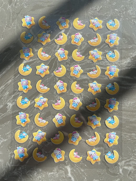 방수 1pcs Pvc 미니 헬로키티 문구 스티커 네일 아트 장식 노트북 병 상자 전화 케이스 키보드 친구 선물