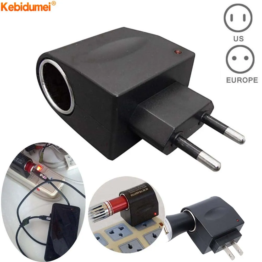 Car Charger AC to DC Socket Original Household 6W Car Charging Conversion Tester American Standard Conversion Plug