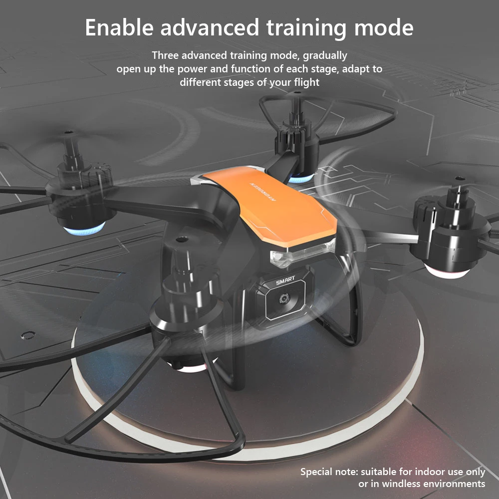 Drone JJRC avec caméra 4K - Orange et Bleu