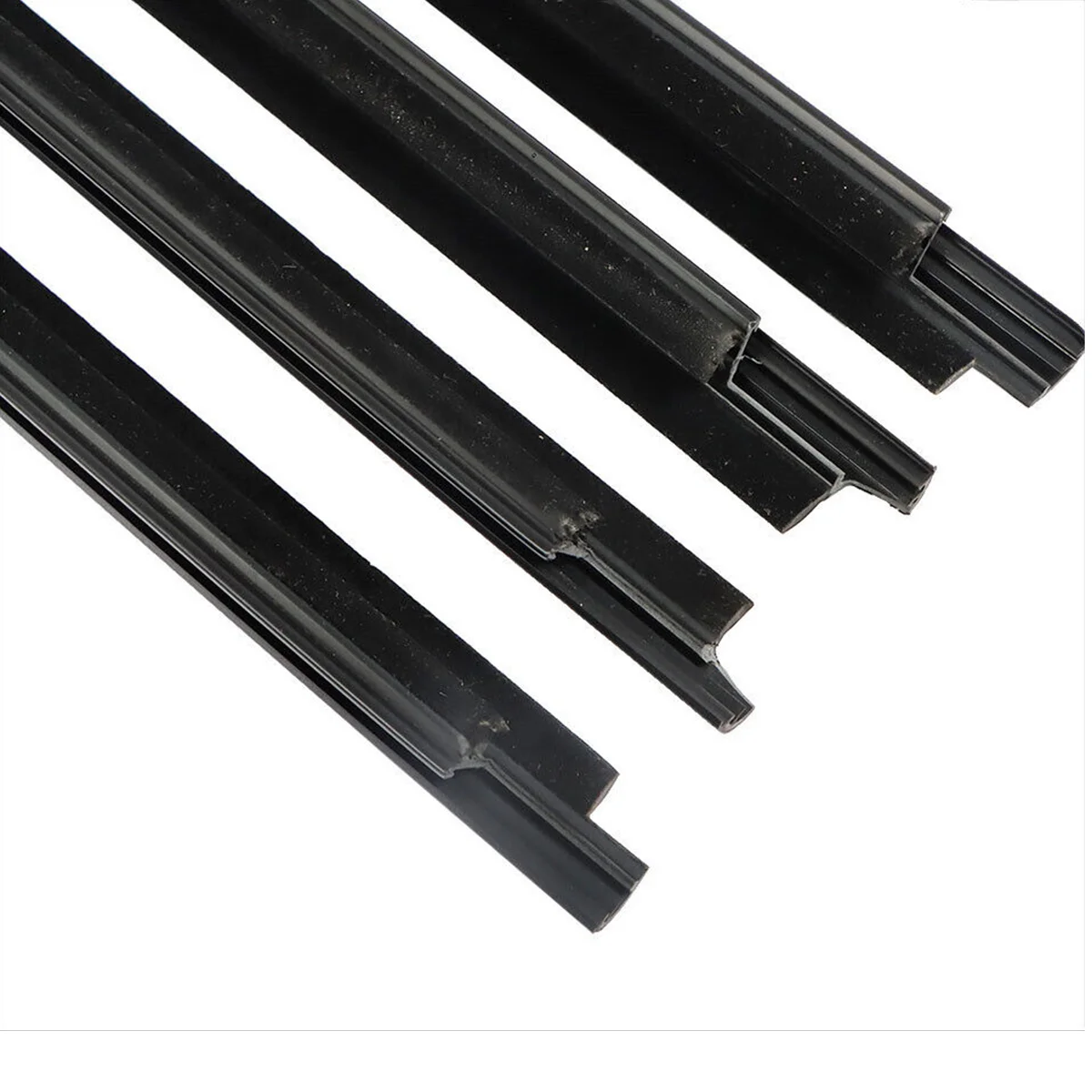 4PCS Car Outer Windows Rubber Weatherstrip Waterproof Pressure Strip Sealing Belt Moulding Trim For Toyota Sequoia 2008 -