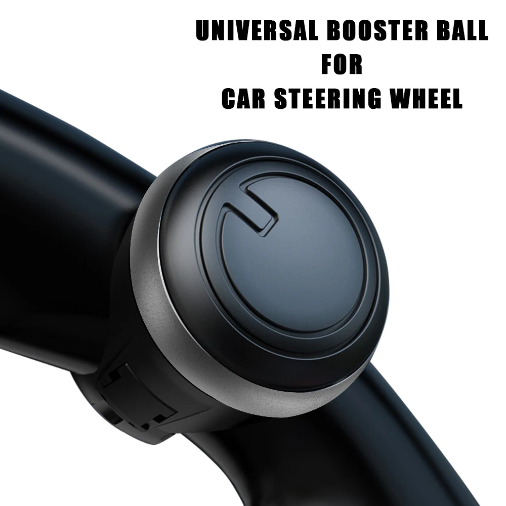 

360 Degree Rotation Metal Bearing Power Handle Spinner Knob Ball Shaped Turning Steering Wheel Booster Universal