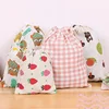 Pet Toys & Snacks Storage Cotton Linen Fabric Pouch Drawstring Bag Cute Kids Travel Cloth Shoes Storage Bag Makeup Case Gift Bag 2