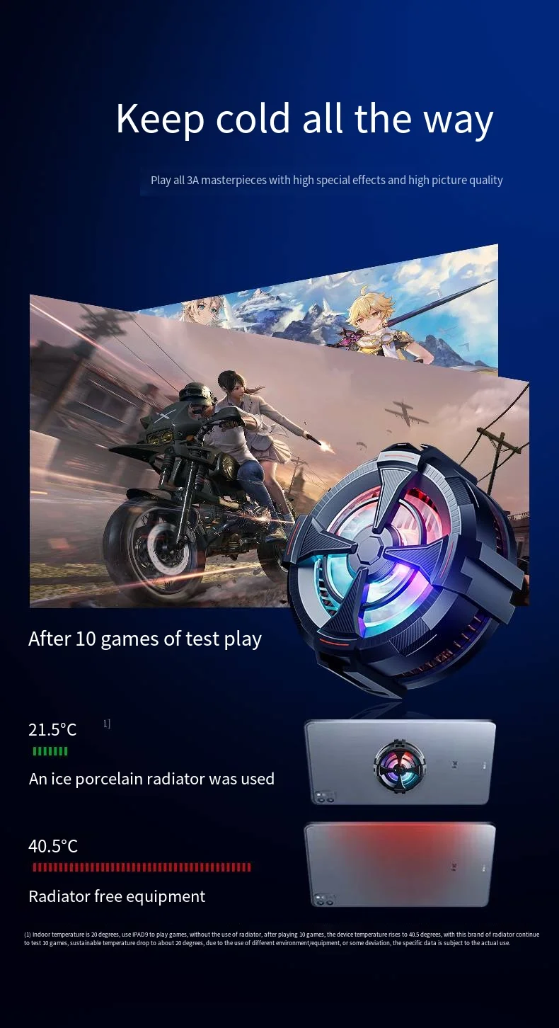 AL-12 2in1 Magnetic Phone Gaming Cooler description image 7