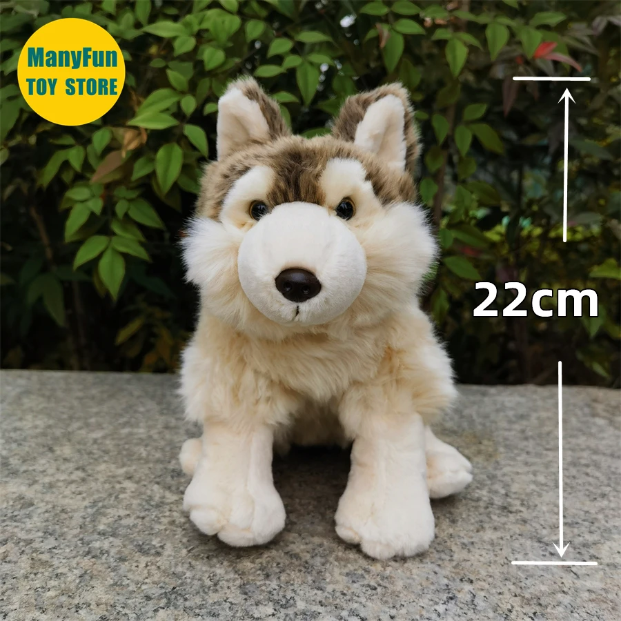 Coyote Plush Toy Lobos High Fidelity Grey Wolf Plushie Wolf Peluche Lifelike Stuffed Animals Simulation Doll Kawai Toy Gifts 2