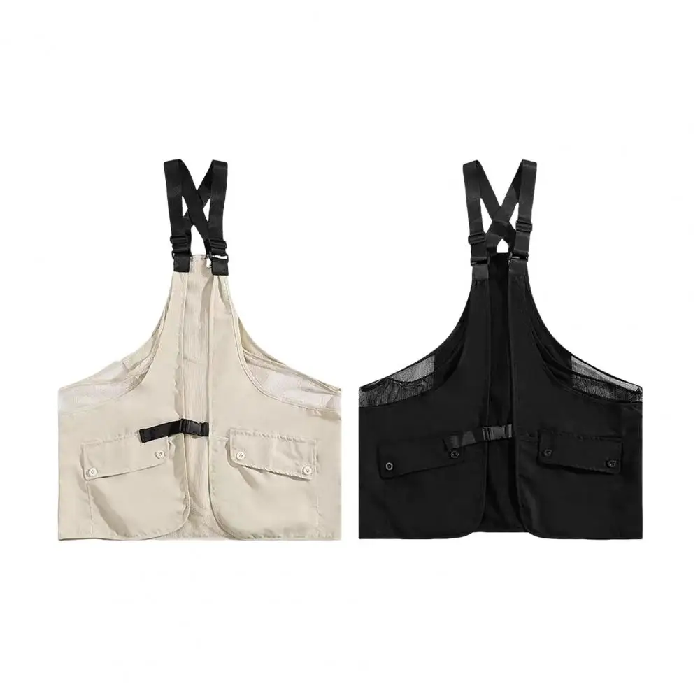 Description Picture 2 of itemStreetwear Chest Bag Unisex Hip-Hop Vest Chest Rig Bags Leisure Woman Tactical Shoulder Bag Vest Pack Multi-Pocket Waist Pack