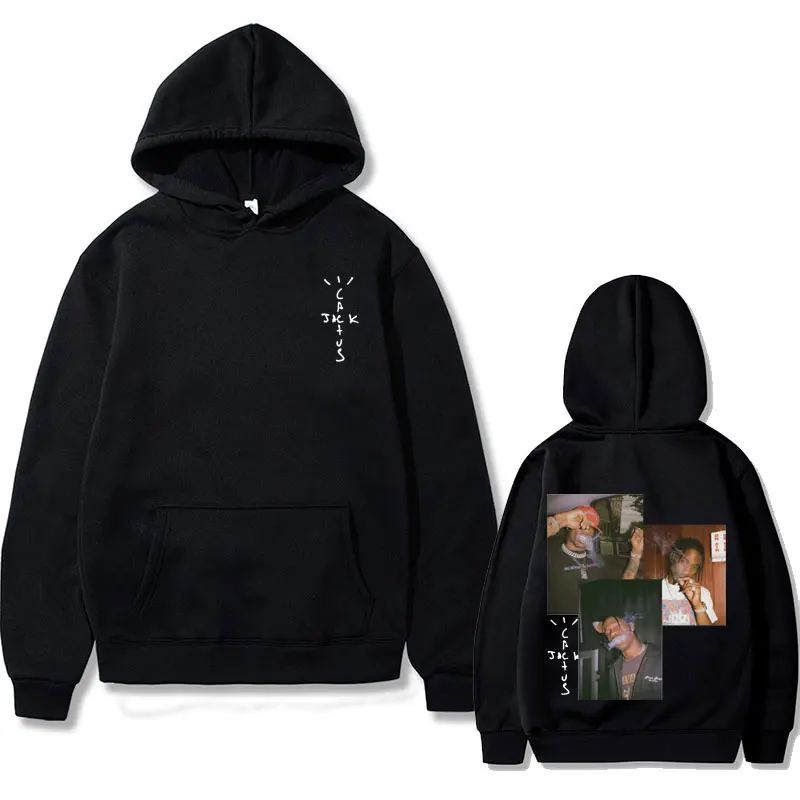 Cactus Jack Graphic Print Hoodie Autumn Winter Men Women's Fashion Trend Hip Hop Sweatshirt Men's Vintage Oversized Streetwear