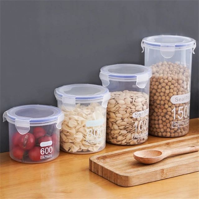 FRCOLOR 4Pcs plastic organizer bins index card holder snack containers for  plastic storage bins with storage bins with lids small food containers