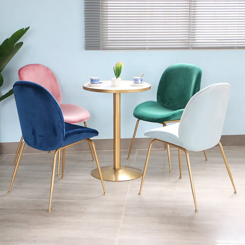 

Manicure Ergonomic Dining Chair Bedroom Outdoor Garden Dining Chair Kitchen Counter Stools Sillas Para Eventos Furniture DX50YZ