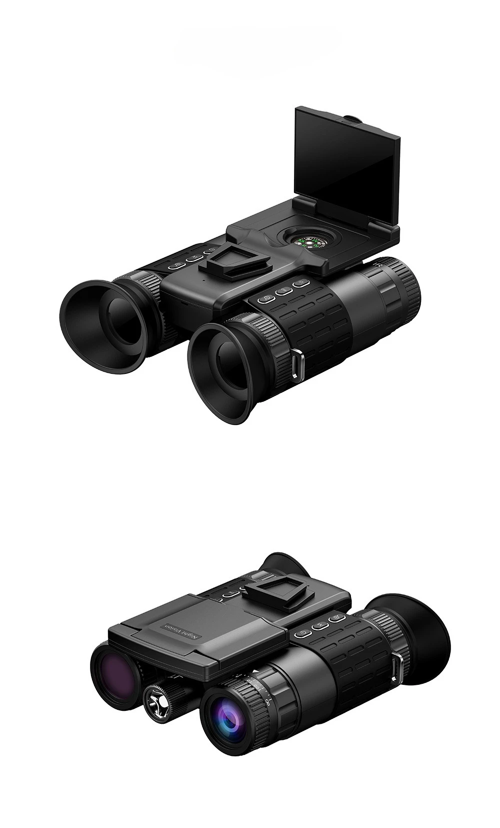 4K Hunting Night Vision Binoculars Camera with Tactical Light 600m Range 8X Zoom