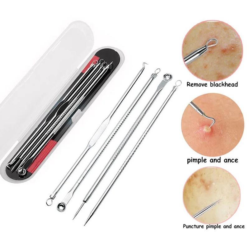 4PCS Acne Blackhead Comedone Black Spot Pimple Blemish Remover Skin