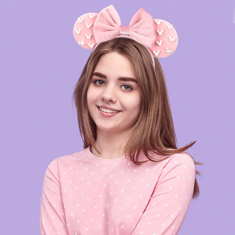 DRESHOW Minnie Orecchie Cerchietti Topo Orecchie Paillettes